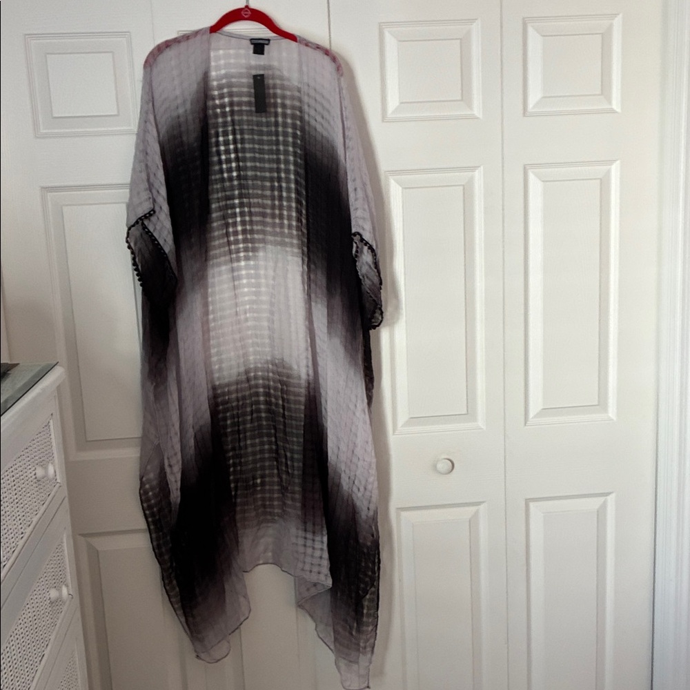 Steve Madden White Sheer Textured Boho Hippie Duster OSFM New